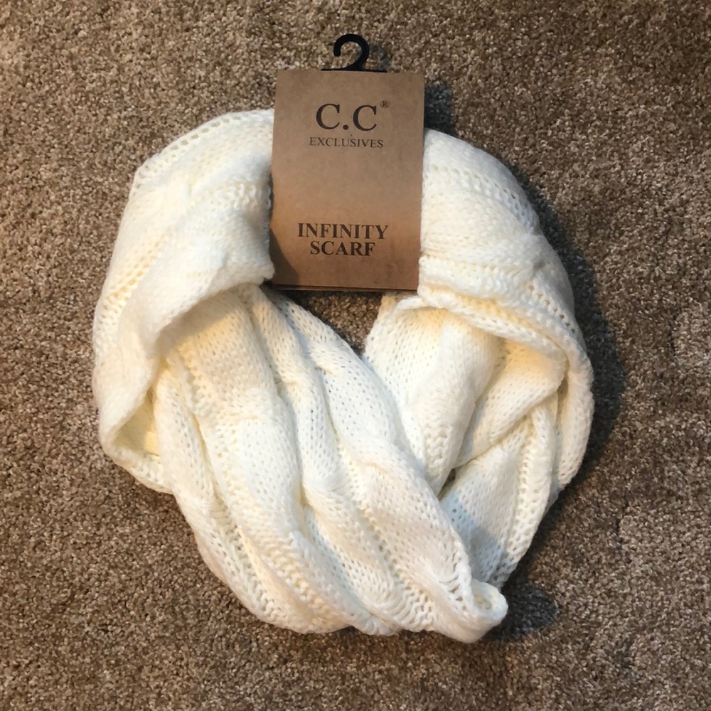 Ivory CC infinity scarf
